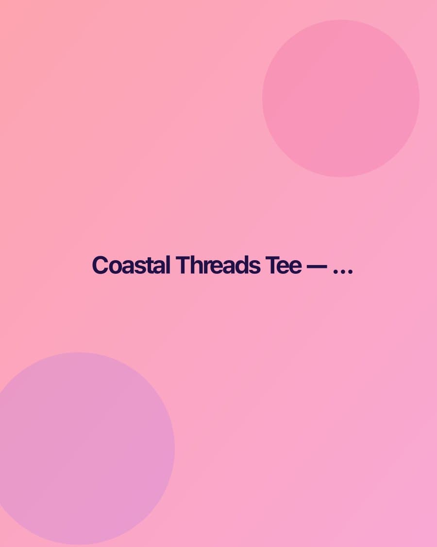 Coastal Threads Tee — Coral — Coastal Threads product photo