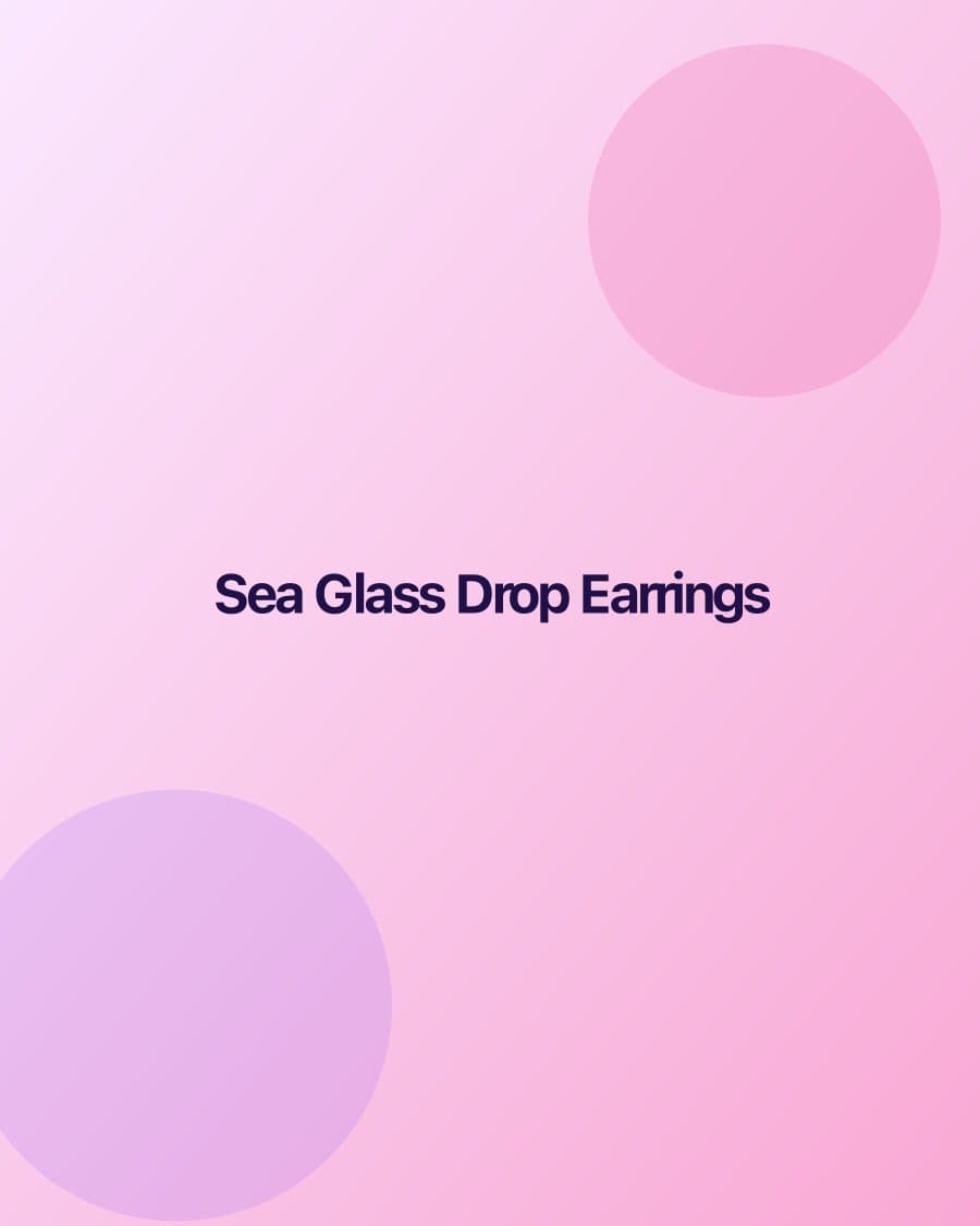 Sea Glass Drop Earrings — Coastal Threads product photo